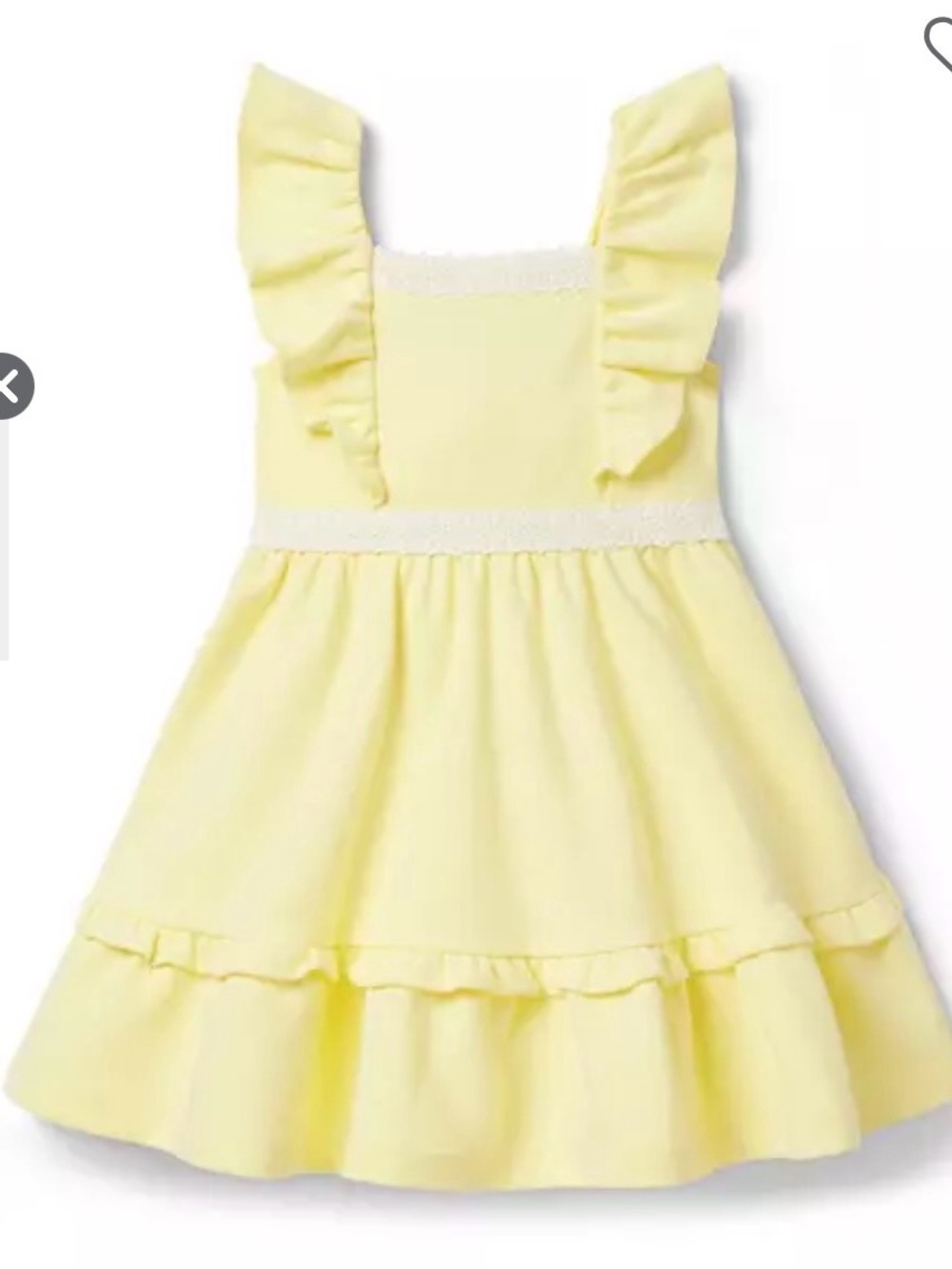 Janie and Jack Ruffle Ponte Yellow Dress Size 6-12M